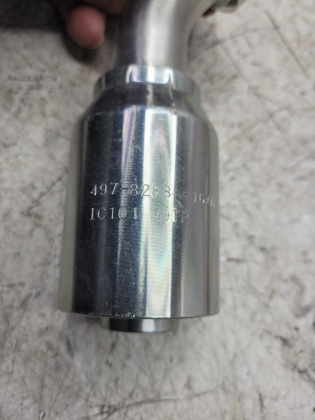 8PC LOT -  497-8288 4978288 #16  FLANGE #16 BARB 45° HYDRAULIC FITTING
