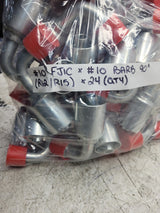 24PC LOT -   397-1942 3971942 #10 FJ1C X #10 BARB 90° SWIVEL HYDRAULIC FITTING