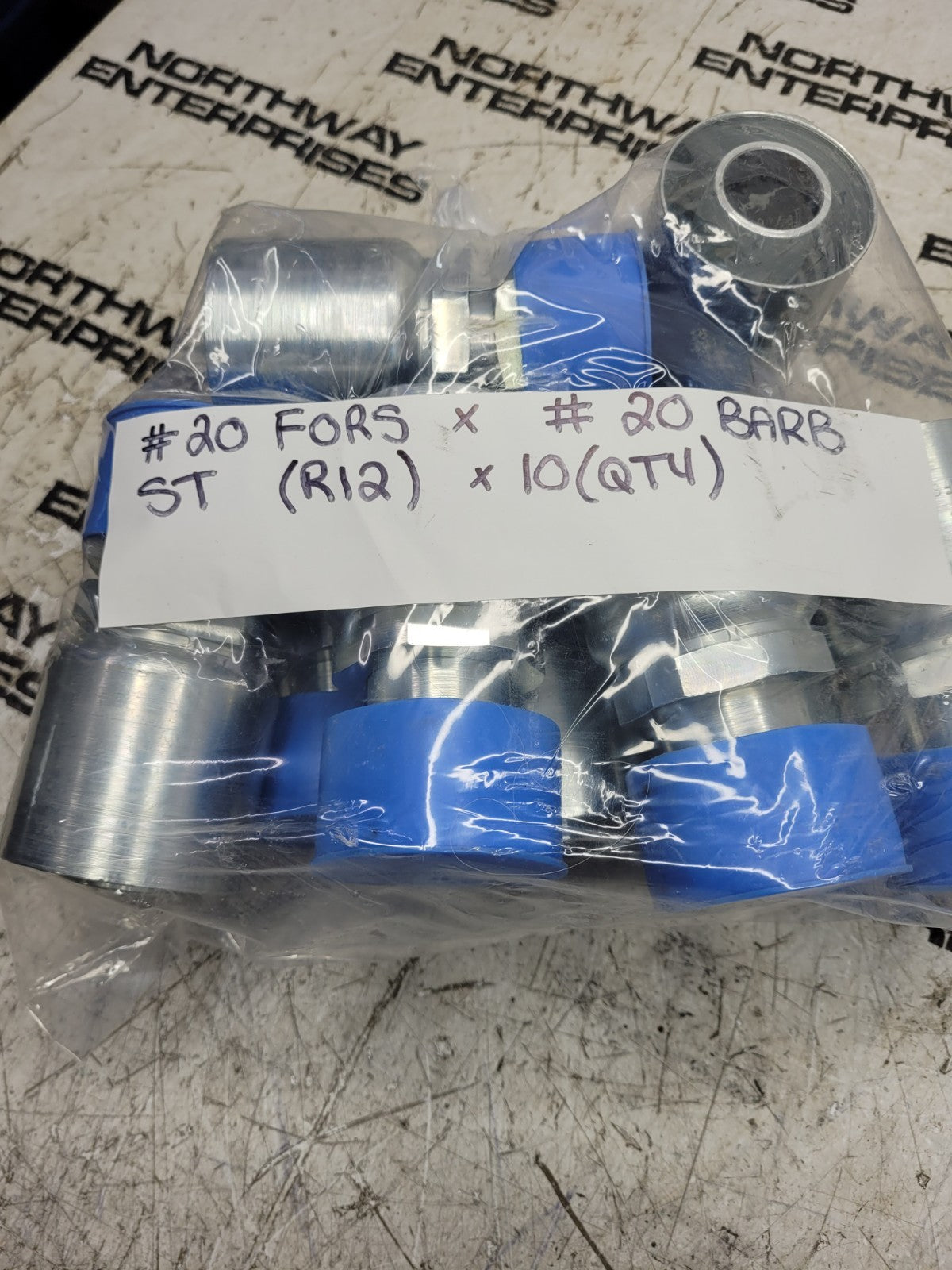 10PC LOT - 228-2984 2282984 #20 FORS X #20 BARB ST Hydraulic Fitting