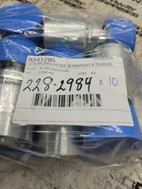 10PC LOT - 228-2984 2282984 #20 FORS X #20 BARB ST Hydraulic Fitting
