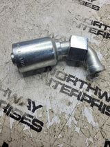 10PC LOT - 432-2015 4322015 #12 FORS X #12 BARB 90 swivel hydraulic fitting