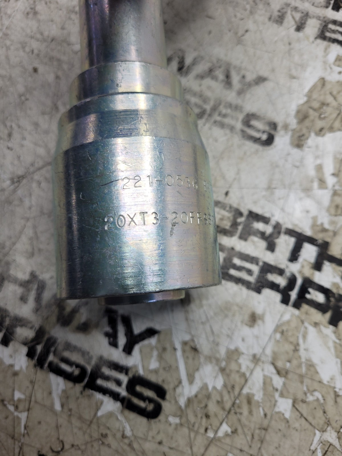 11PC LOT - 221-0536 2210536 #20 FORS X #20 BARB 90 swivel hydraulic fitting