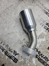 6PC LOT - 498-8399 4988399 #16 CD60 FLANGE #16 BARB 45 Hydraulic Fitting