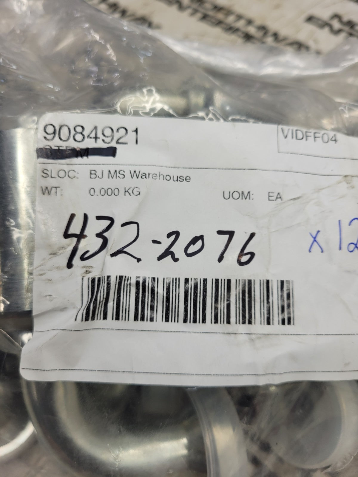 12PC LOT - 432-2076 4322076 #12 CD61 FLANGE #12 BARB 90