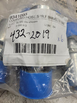 6PC LOT - 432-2019 4322019 #16 FORS X #12 BARB ST Hydraulic Fitting