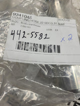 2PC LOT - 442-5582 4425582 #24 CAT FLANGE X #20 BARB 22.5 Hydraulic Fitting