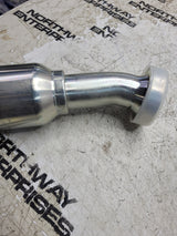 2PC LOT - 442-5582 4425582 #24 CAT FLANGE X #20 BARB 22.5 Hydraulic Fitting
