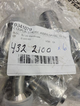 6PC LOT - 432-2100/#12 CD62 FLANGE X #12 BARB 45 Hydraulic Fitting
